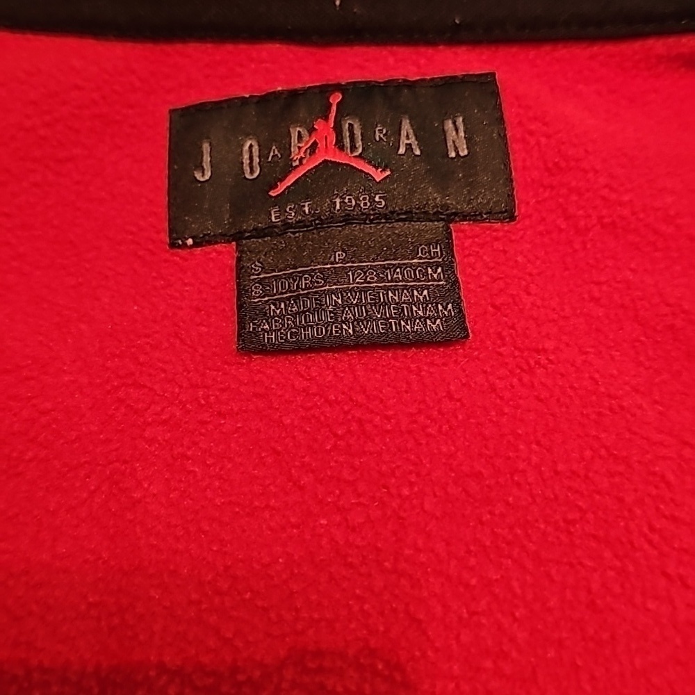 JORDAN Brand hoodie red and black size S 8-10 - Picture 4 of 6